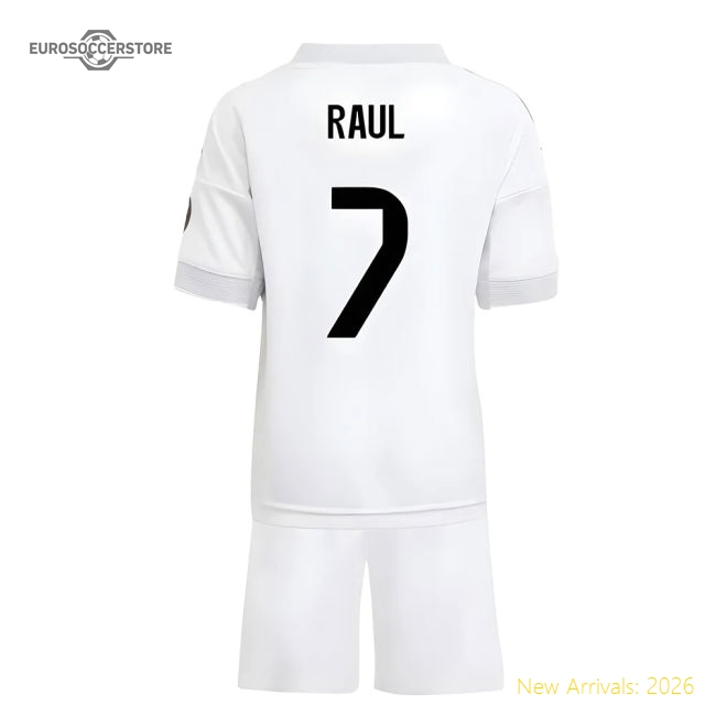 Premium Authentic 2025-2026 Real Madrid Home Mini Kit (Raul 7)