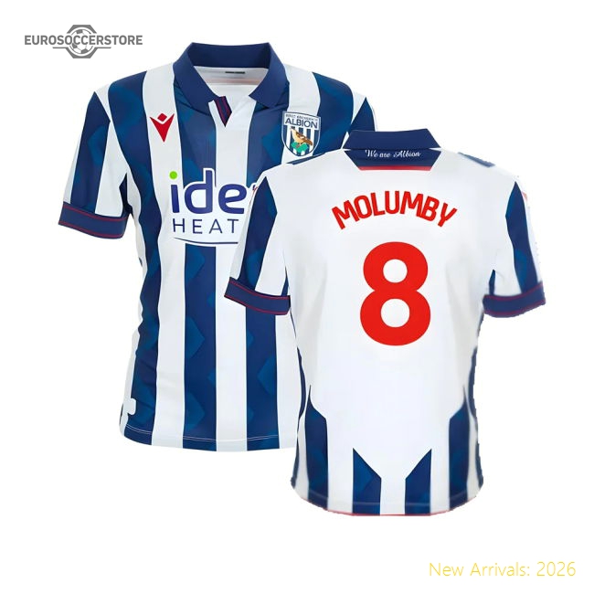 2024-2025 West Brom Wba Home Shirt (molumby 8) - Authentic Design