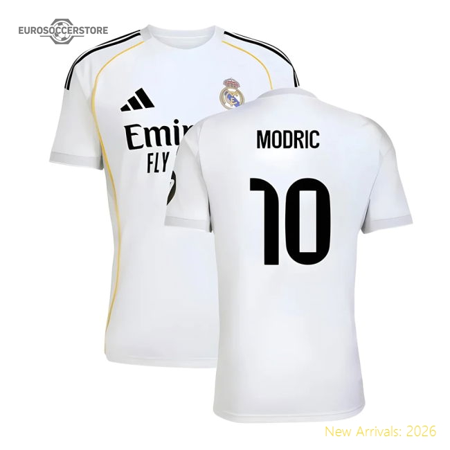 High-Quality 2025-2026 Real Madrid Home Shirt (Modric 10)