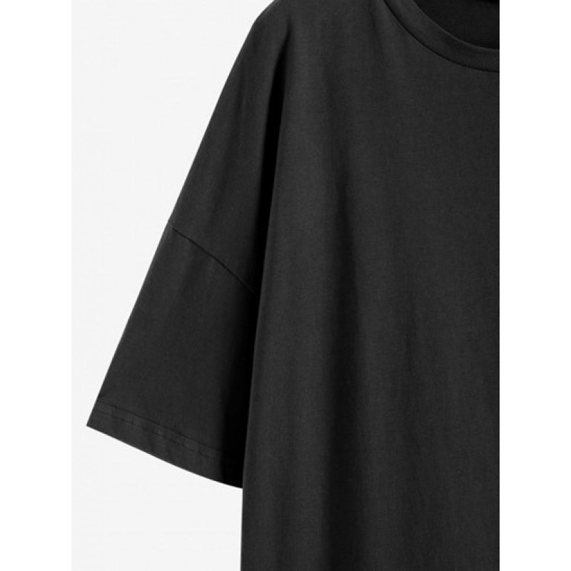 Drop Shoulder But You Rose Print T Shirt AQ5727