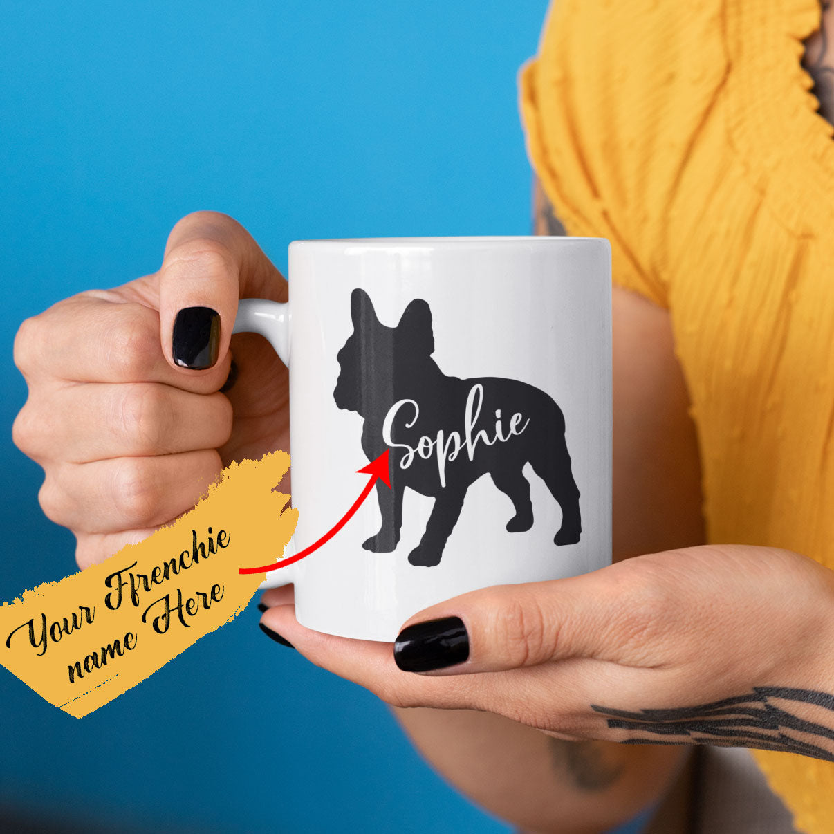 Durable My Frenchie - Custom Mug With Frenchie Name for Street Style