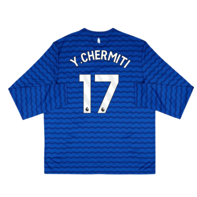 Everton 2025-2026 Home Long Sleeve Shirt (Y.Chermiti 17)