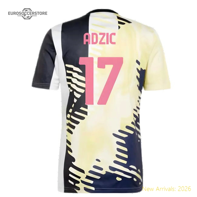 Top-Quality 2025 Juventus Pre-Match Shirt (Yellow) (Adzic 17)