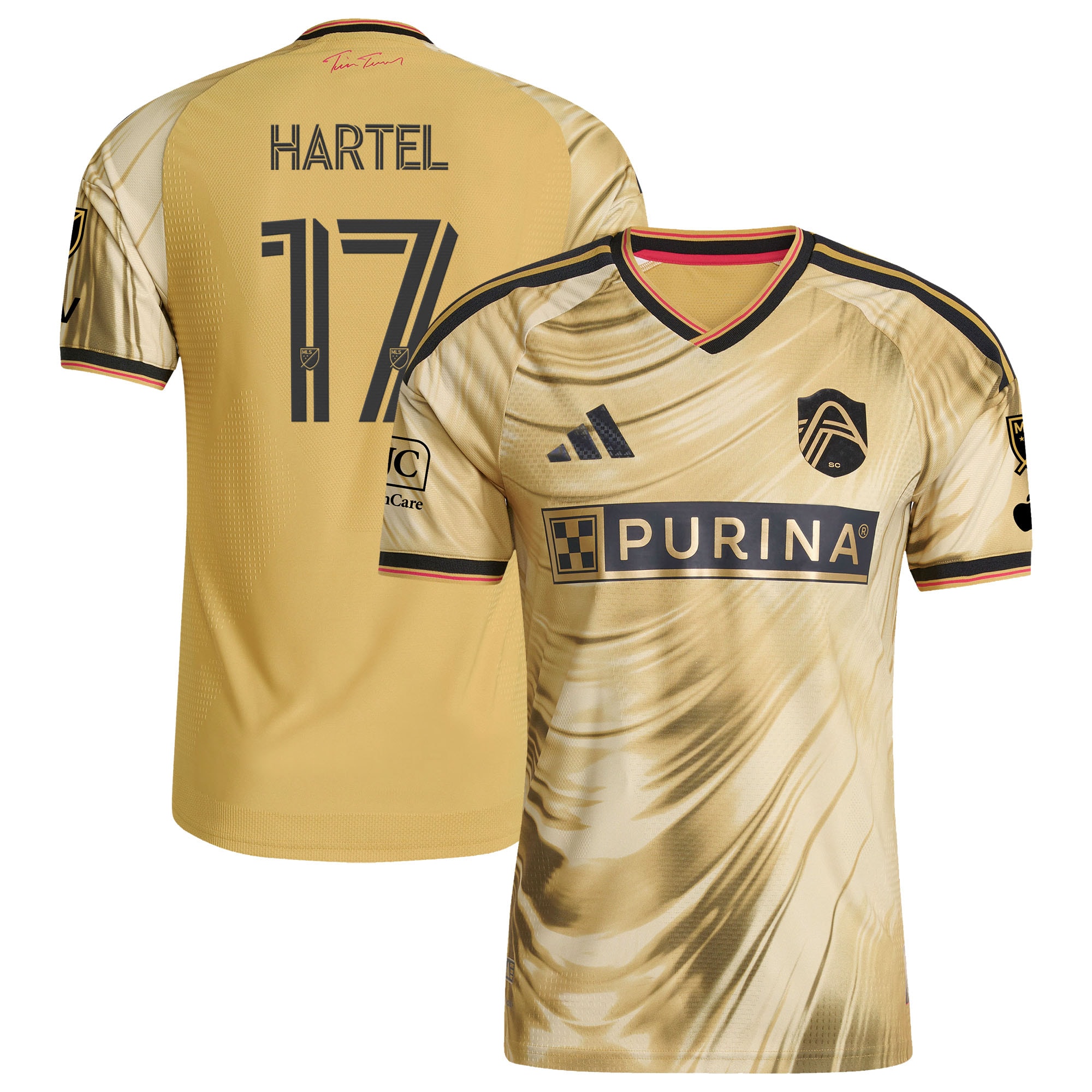 [SJH] Marcel Hartel St. Louis CITY SC 2026 The Tina Turner Kit On-Field Authentic Patch Jersey - Yellow