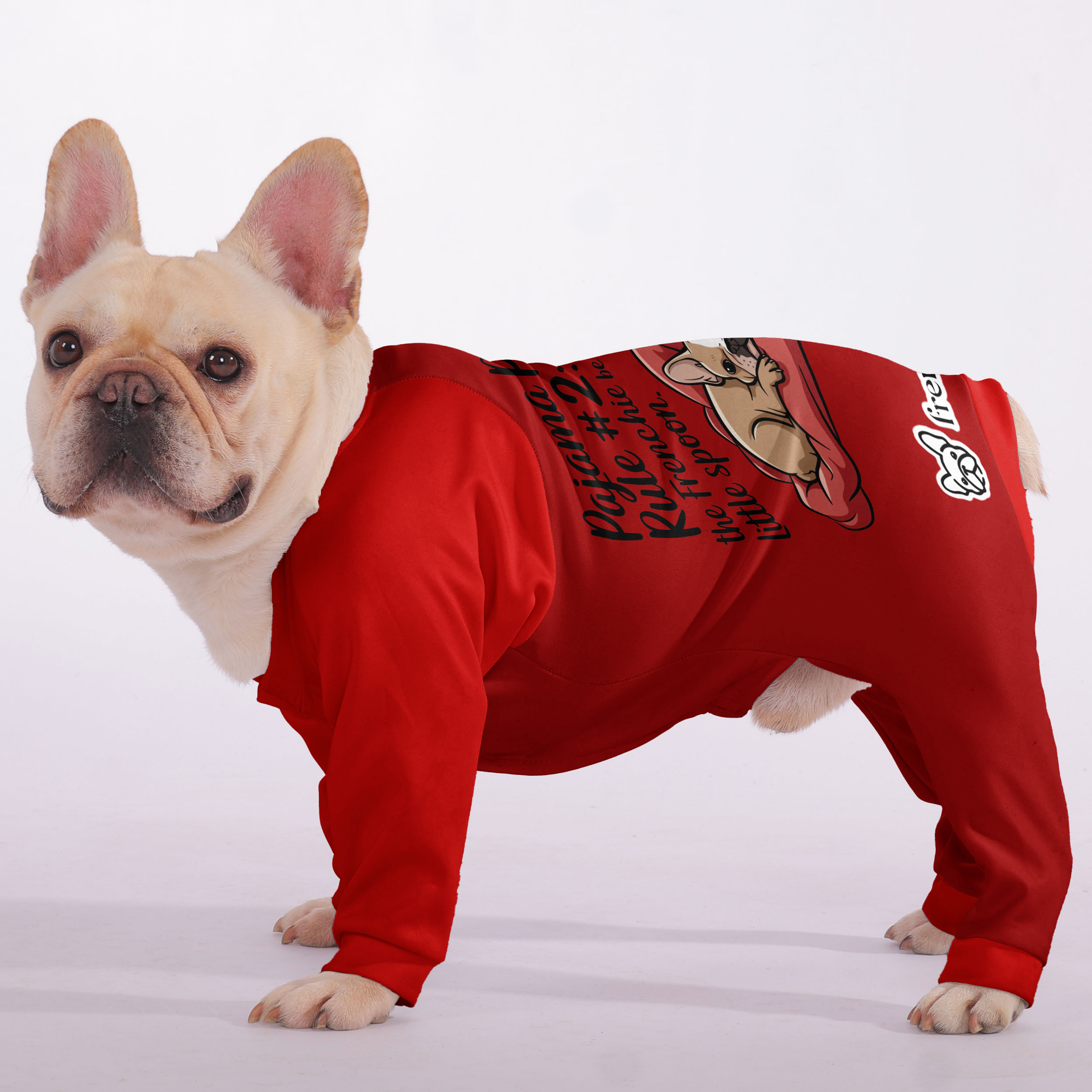 Pajama party rule #2: Let the Frenchie be the little spoon - Frenchie Pajamas – Ultra-Soft, Cozy, & Adorably Stylish