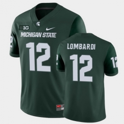 Men's None Green 2024 team authorized Rocky Lombardi #12 game jersey