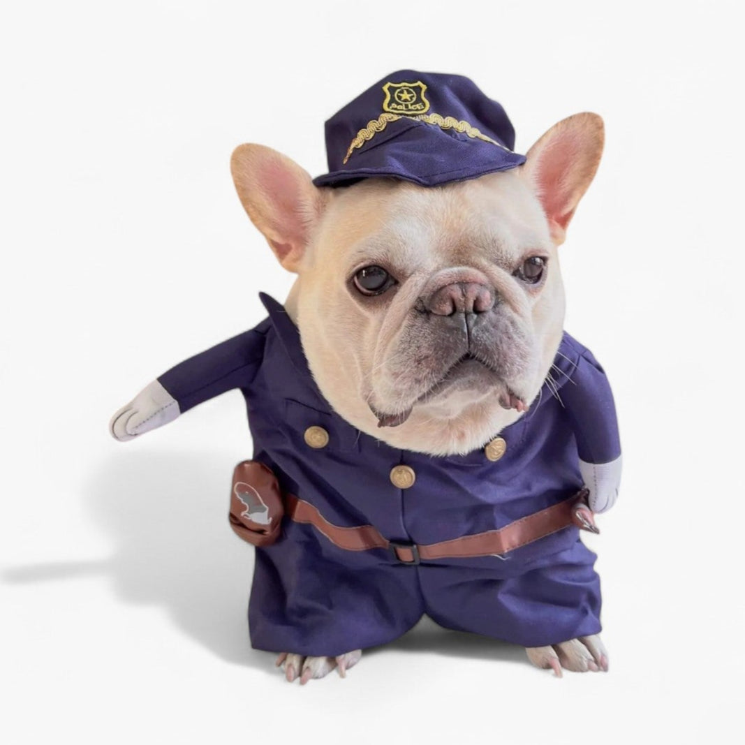Trendy Copapup Frenchie Dagger Police Costume – Funny Knife-holding H...