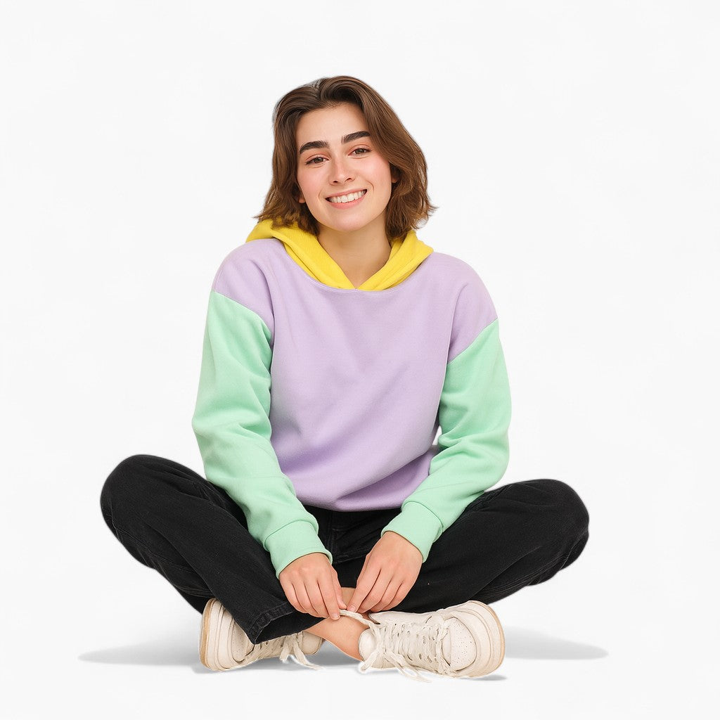 Hoodie – Pastel Colorblock Sweatshirt For Dog And Owner Casual Wear