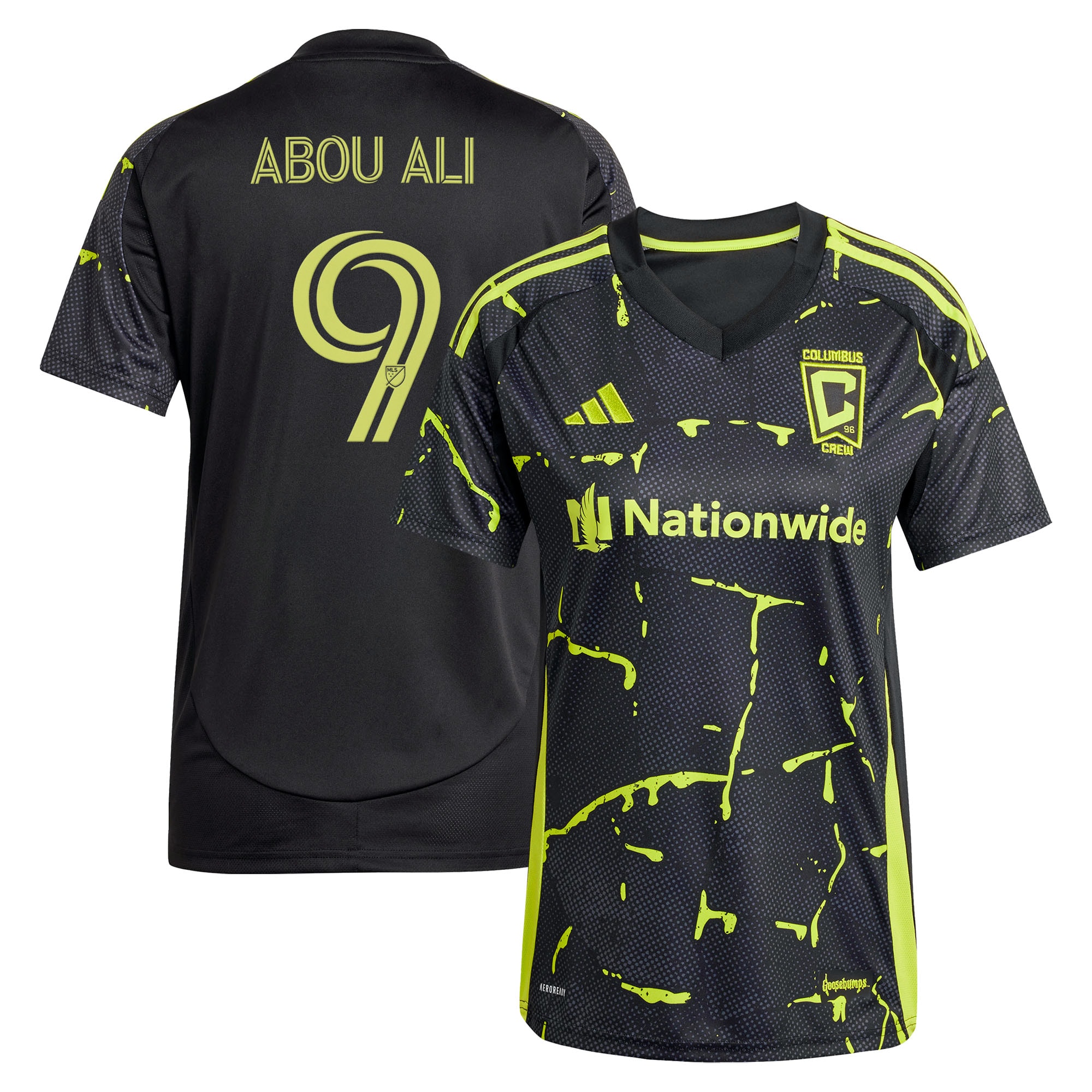 [JED] Wessam Abou Ali Columbus Crew Women's 2025 The Goosebumps Kit Replica Jersey - Black