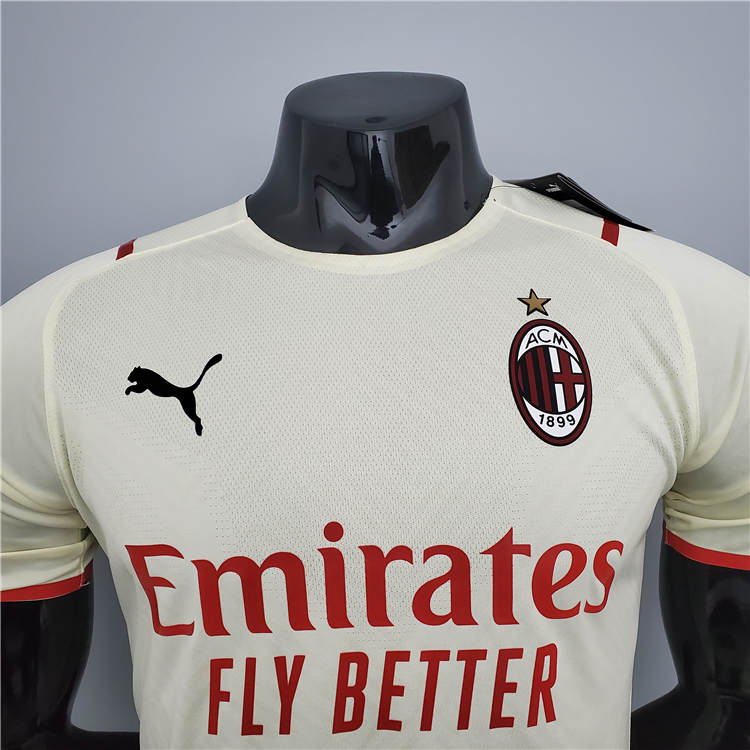 AC Milan 21-22 Away Yellow Soccer Jersey Football Shirt Player
