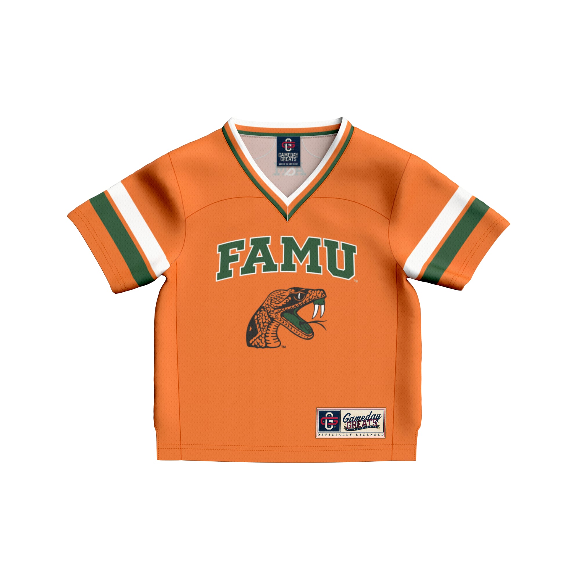 Toddler #1 Orange Florida A&M Rattlers Collegiate Football Fashion Jersey