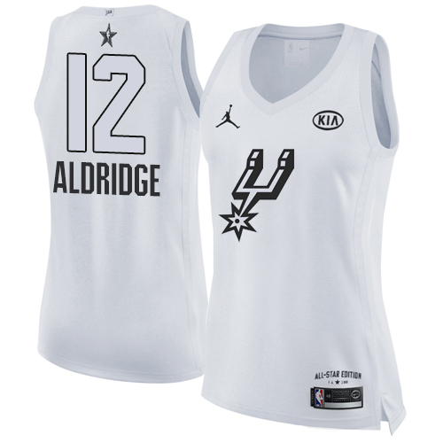 White Nike Antonio Spurs #12 Jersey - High-Quality Polyester