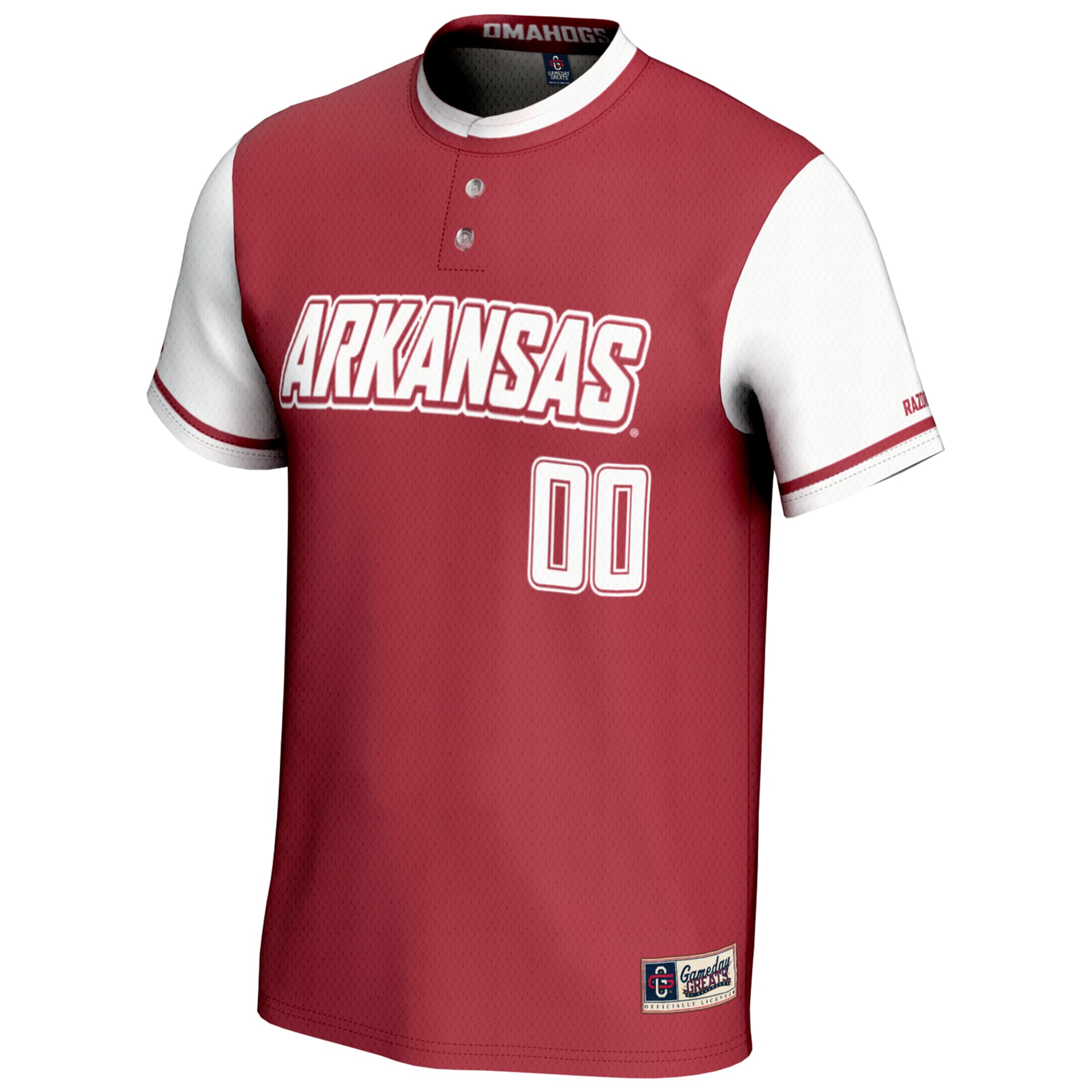 [DDG] Arkansas Razorbacks GameDay Greats NIL Pick-A-Player Lightweight Softball Jersey - Red
