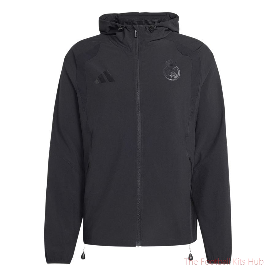 Real Madrid Windbreaker Vis Tech Travel - Black