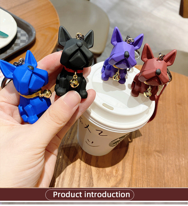 Stylish French Bulldog Bell Keychain