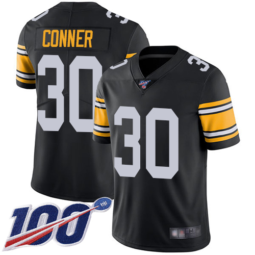 NFL P S Steelers #30 James Conner Black Limited Jersey -v8