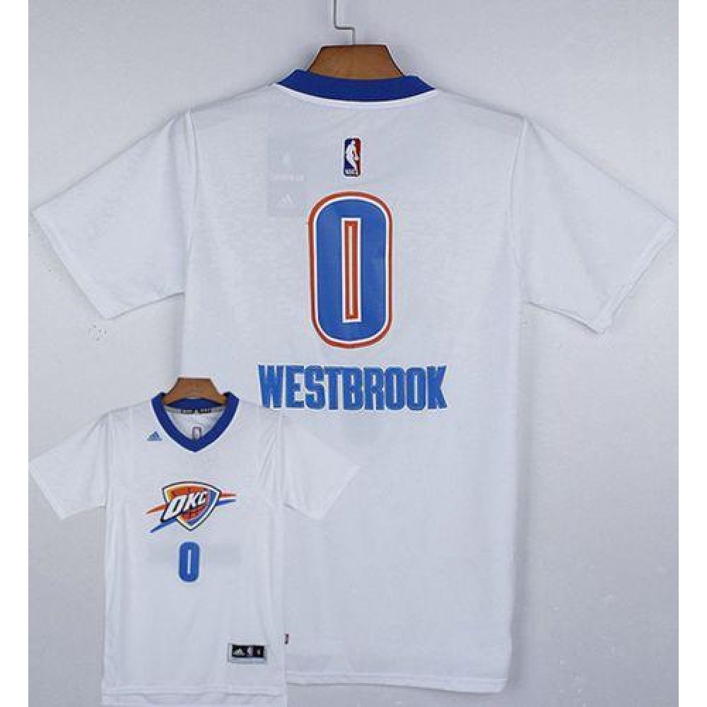 Performance Rare Men's OKC #0 Russell White Basketball Jersey