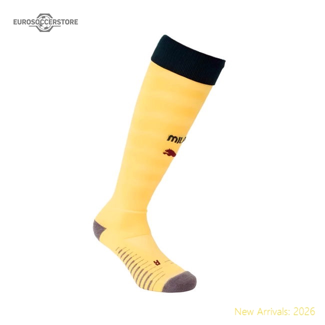 High-quality 2025-2026 Ac Milan Third Football Socks (yellow)