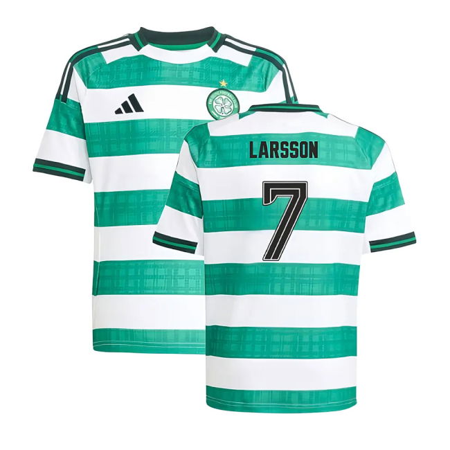 Replica 2025-2026 Celtic Home Home Larsson 7 With Retro Design -