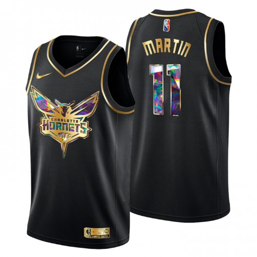 Black BKN Charlotte Hornets #11 Replica Jersey NBA Fan Apparel