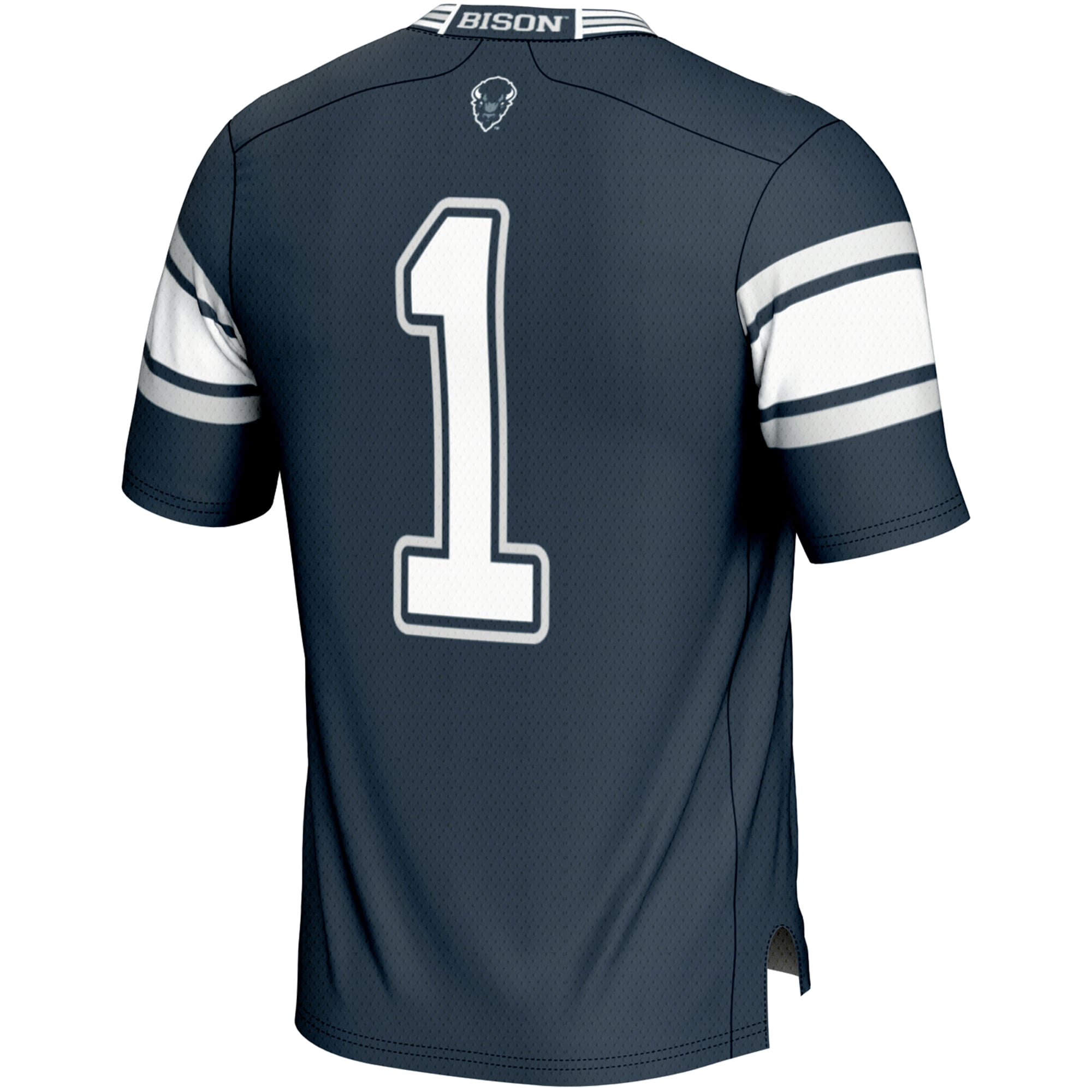 Youth #1 Navy Howard Bison Endzone Football Jersey