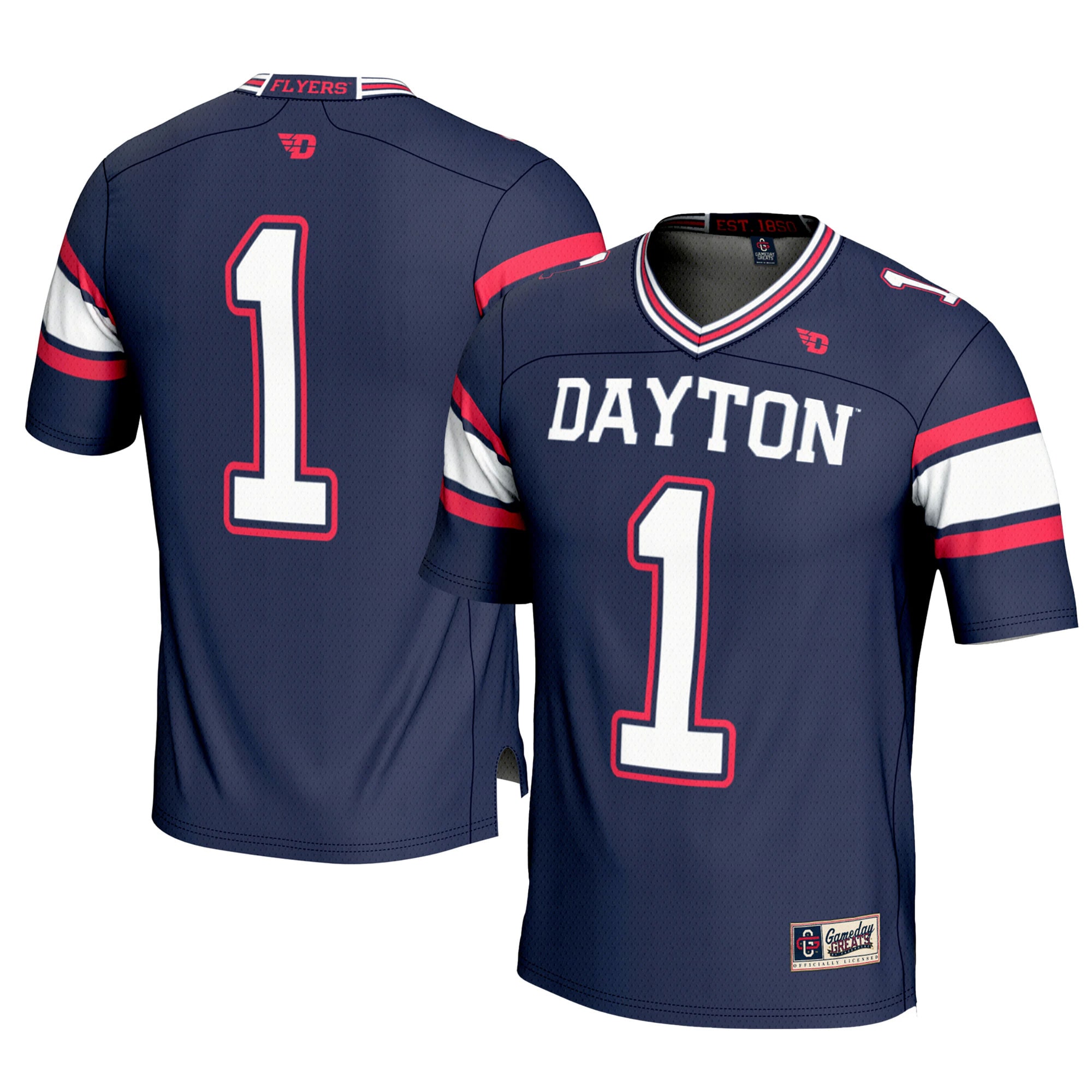 #1 Dayton Flyers GameDay Greats Youth 2026 Season Football Jersey?�C Navy