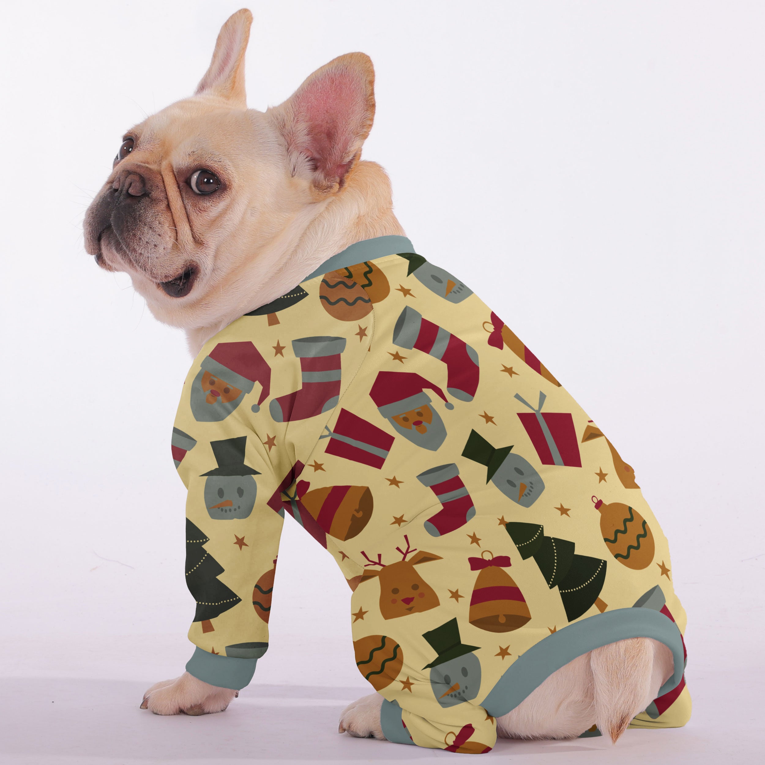 Christmas - Safe Matching Pajama Set For Frenchie Lovers Indoor Use
