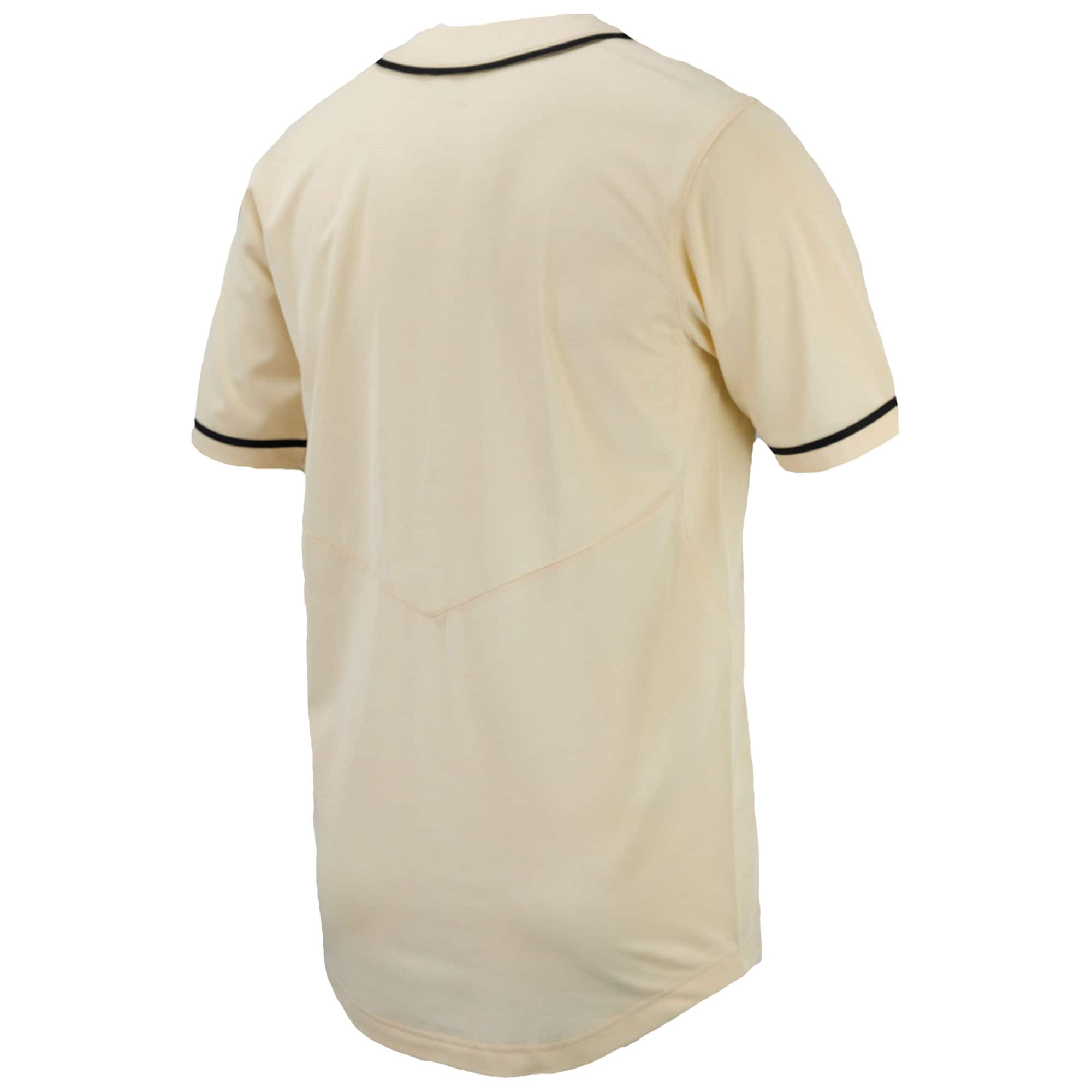 [NJP] Vanderbilt Commodores Replica Full-Button Baseball Jersey - Natural