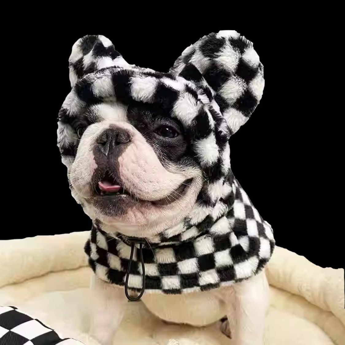 Warmie Frenchie Winter Plush Hat - Cozy & Stylish for French Bulldogs