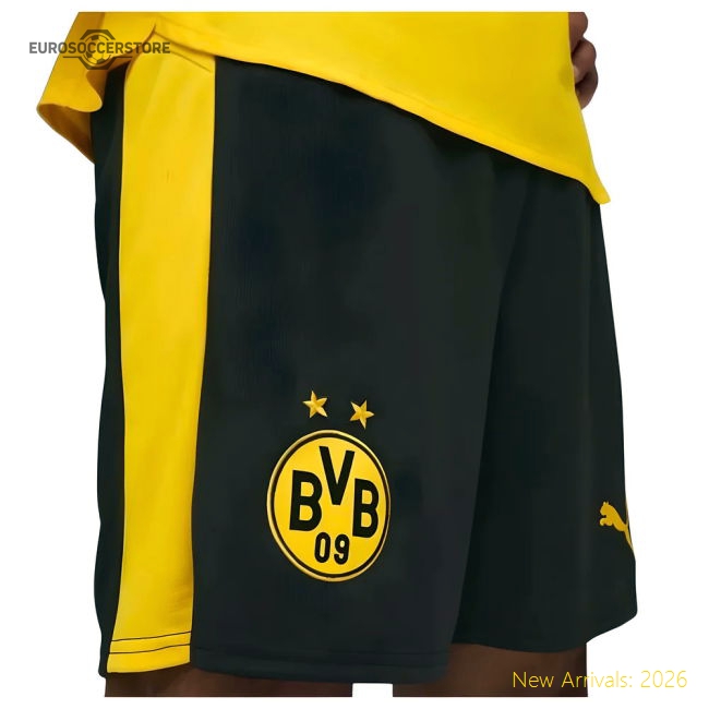 2025-2026 Borussia Dortmund Home Athletic Shorts (black)