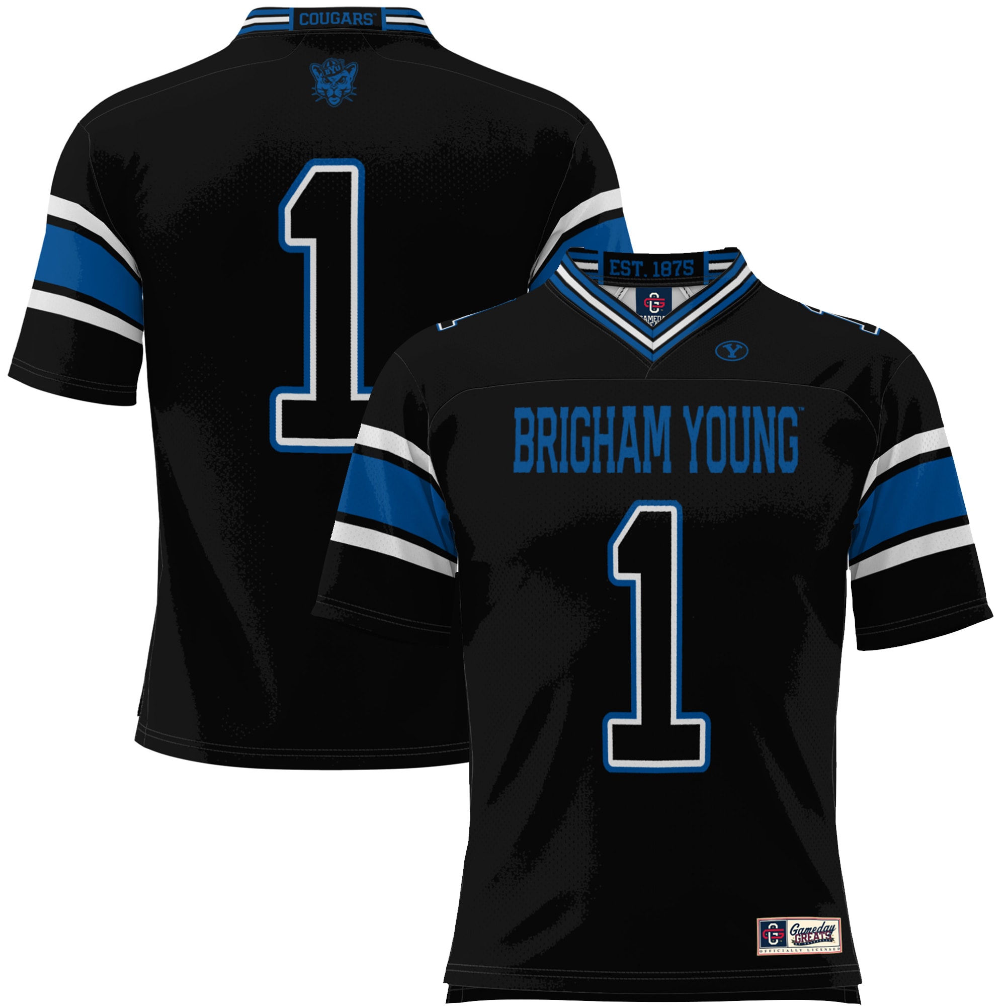 #1 BYU Cougars GameDay Greats Youth Endzone 2026 Season Football Jersey - Black
