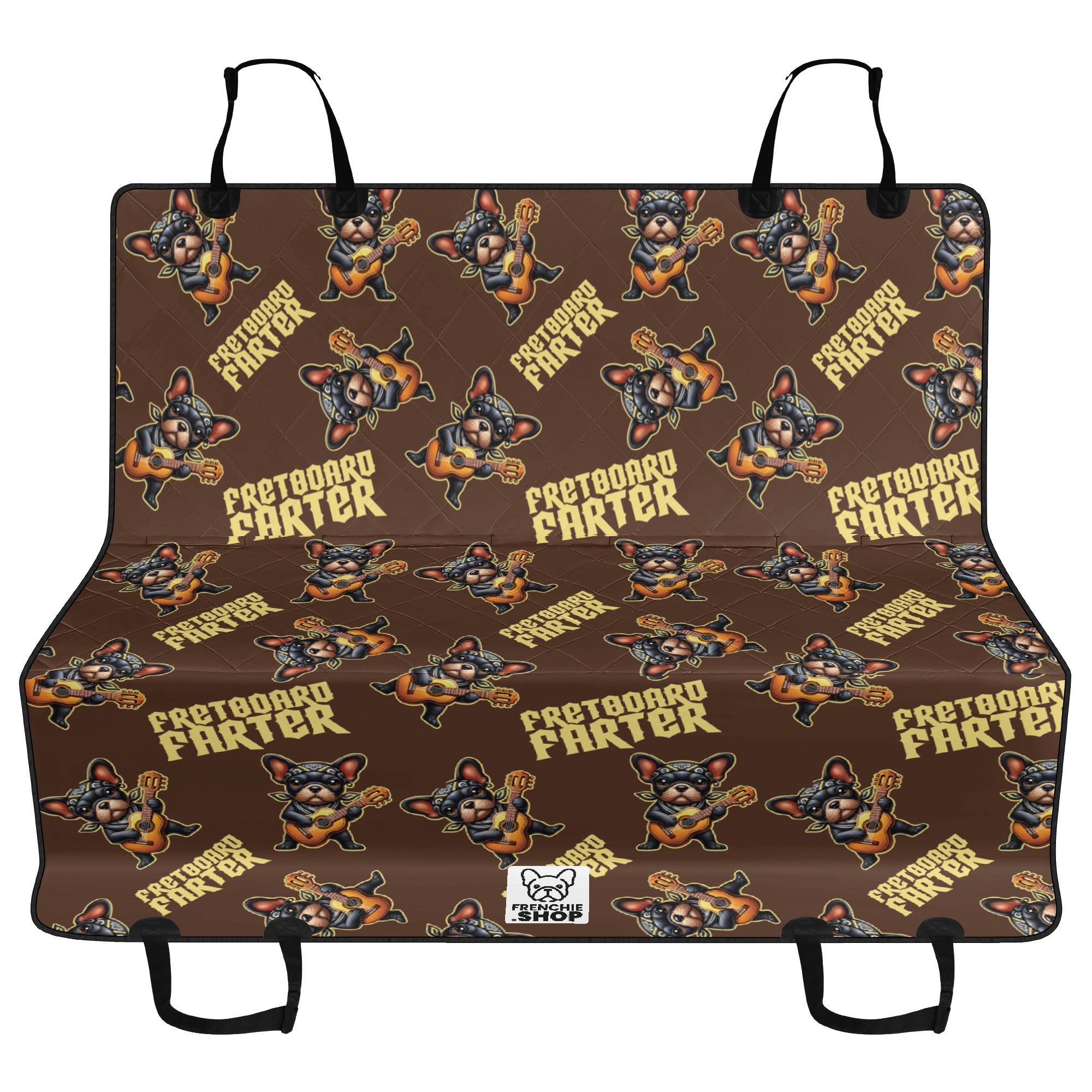 Fretboard Farter - Car Pet Seat Covers for french bulldog