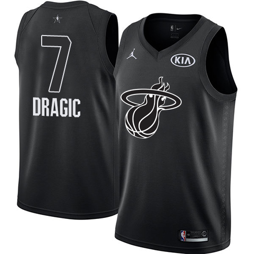 Top-Grade Heat #7 Goran Dragic 2018 Icon NBA Swingman Jersey Black -