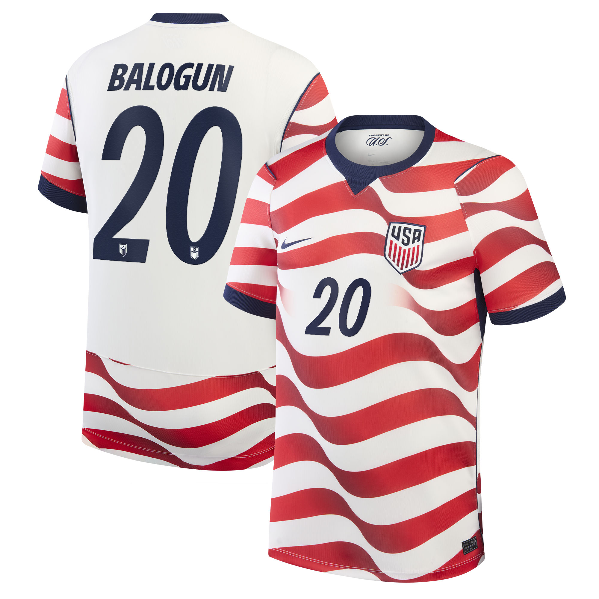 [ESK] Women's Folarin Balogun USMNT 2026 Home Stadium Replica Jersey - White