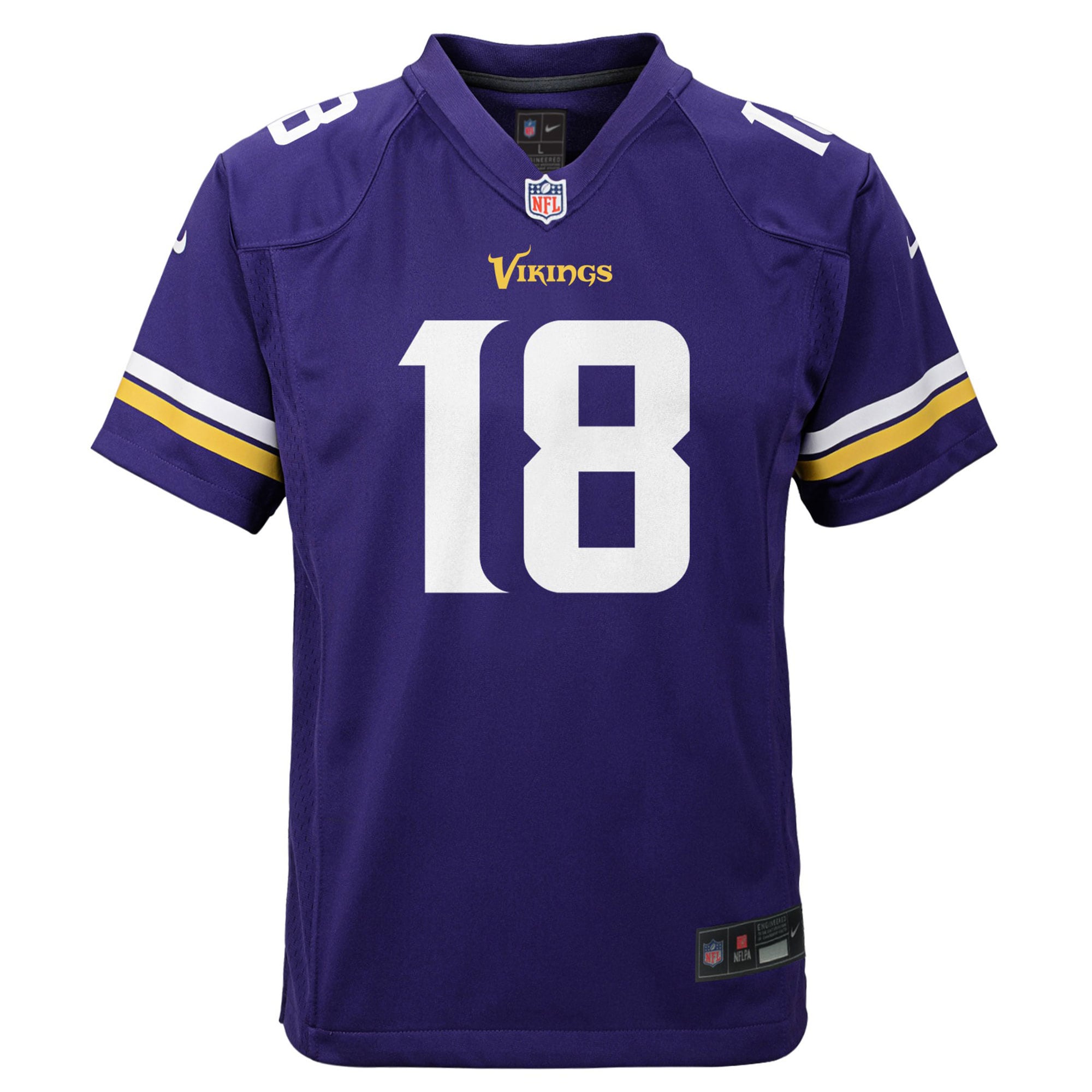 [ESK] Justin Jefferson #18 Minnesota Vikings Youth Game Jersey - Purple