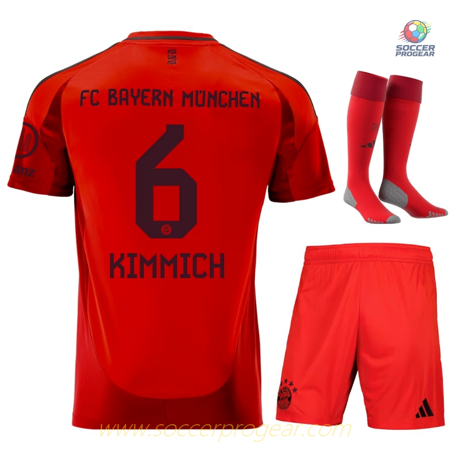 Bayern Munich Children's Edition'sren's Home Football Shirt Team Jersey 2024-2025 Season Kimmich