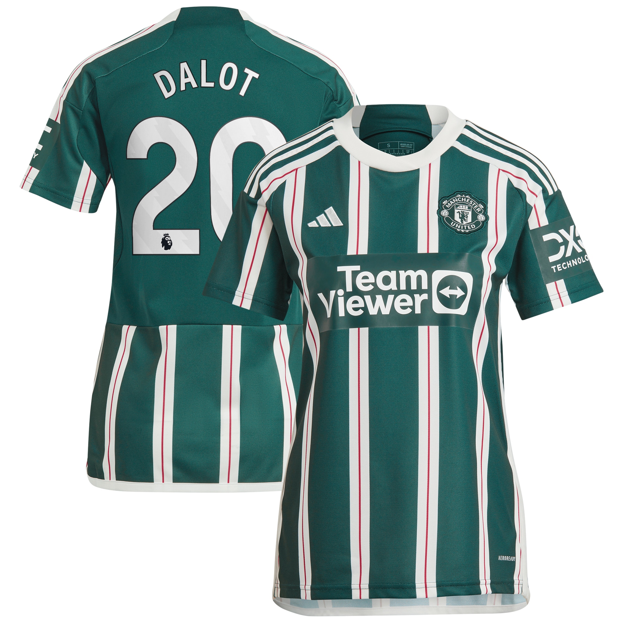 [LK] Diogo Dalot Manchester United Women's 2023/24 Away Replica Player Jersey - Green