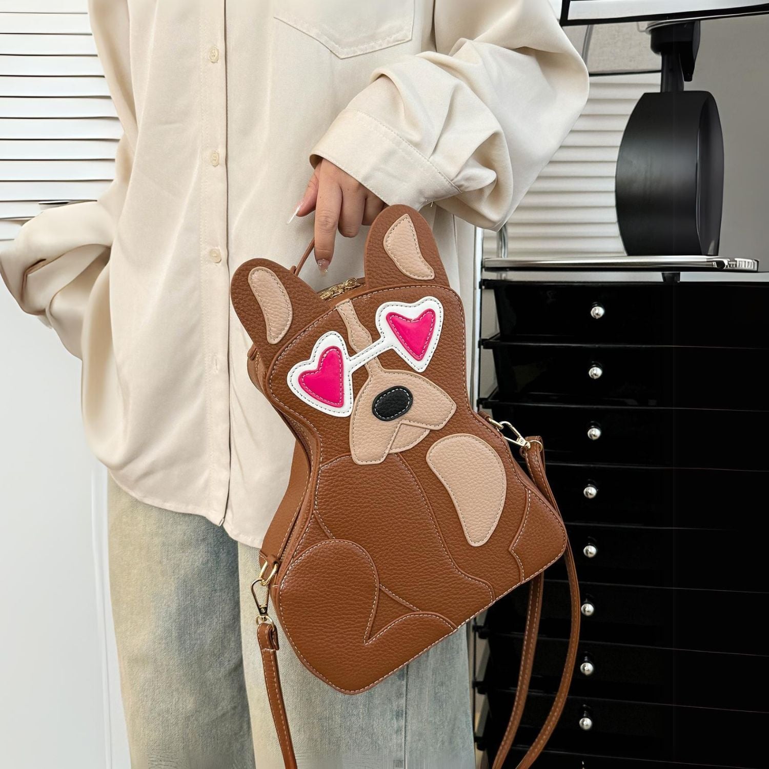 Bulldog-shaped Crossbody Bag For Women Summer Wear | Non-slip Design