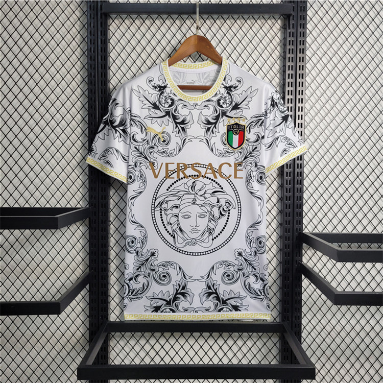 Official Italy X Versace White Shirt - Official Replica 17023