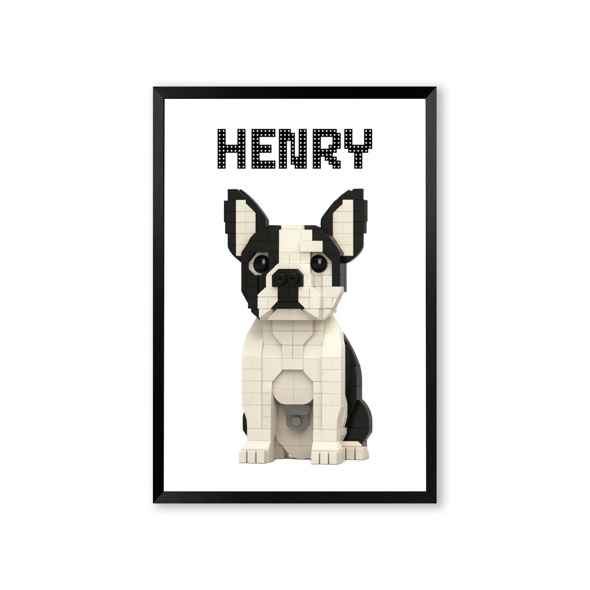 French Bulldog Walter Personalized Vertical Framed Poster • Wall