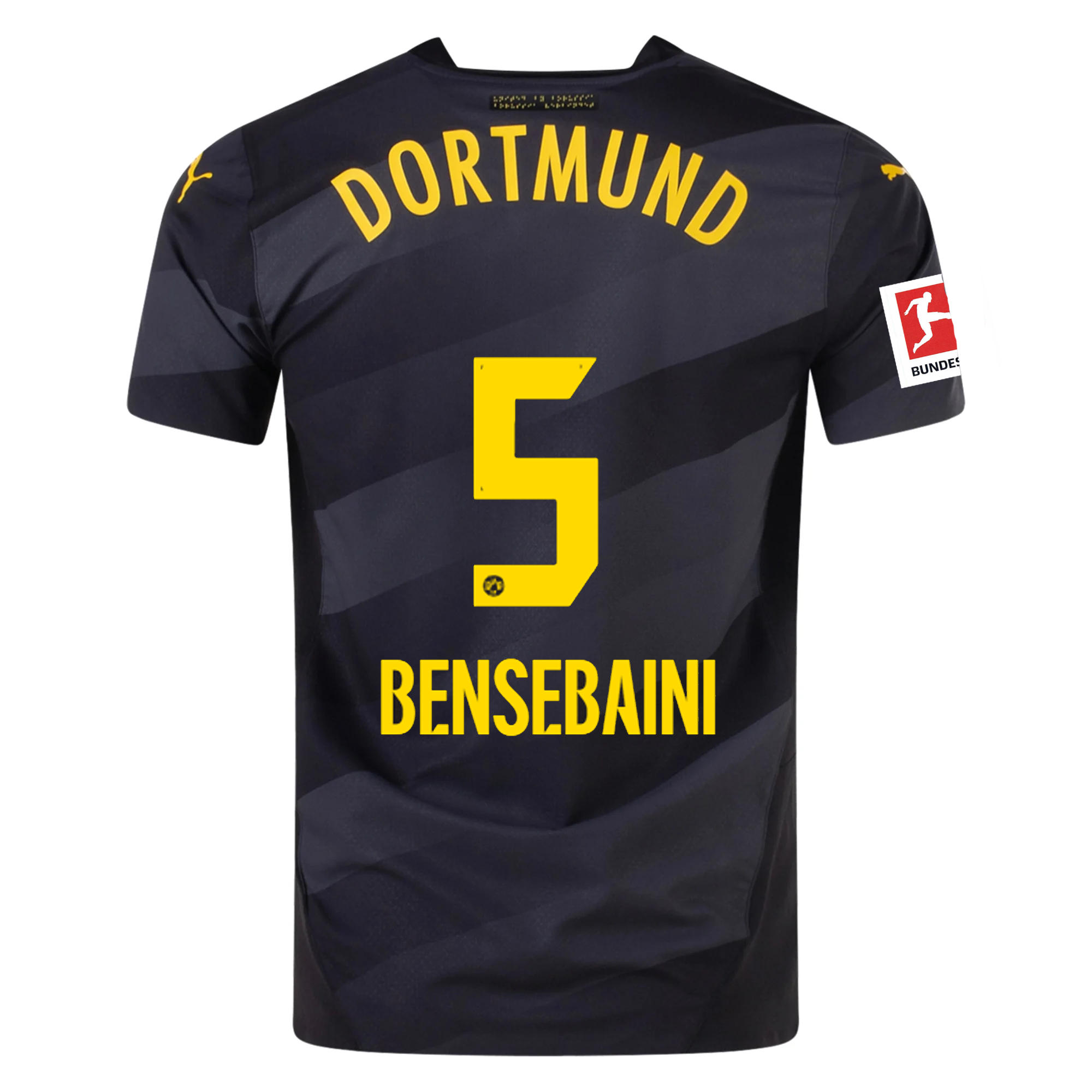 Borussia Dortmund Bensebaini 2024-2025 Bun Away Jersey – Authentic Shirt