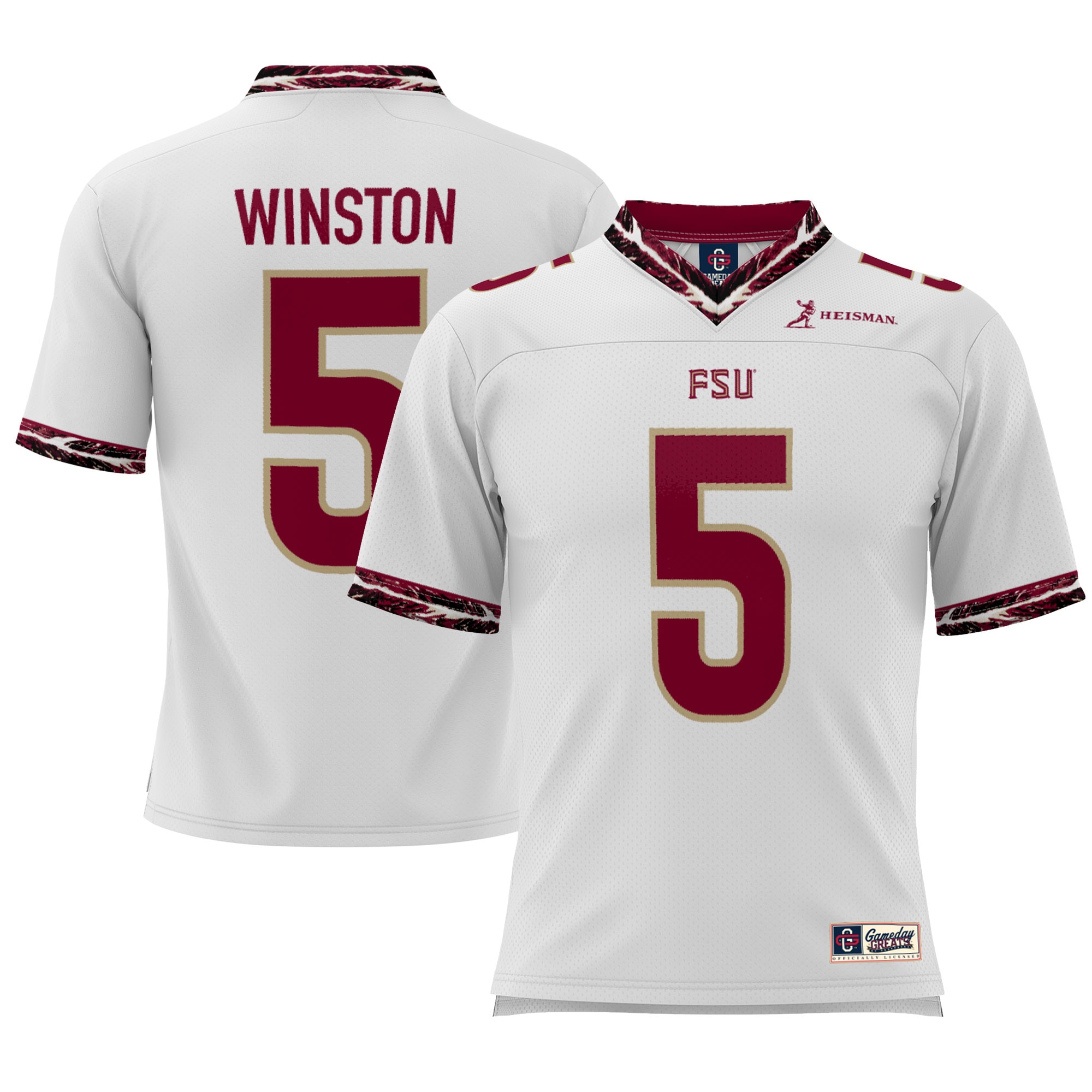 [NJP] Women's Jameis Winston Florida State Seminoles GameDay Greats Heisman Football Jersey - White