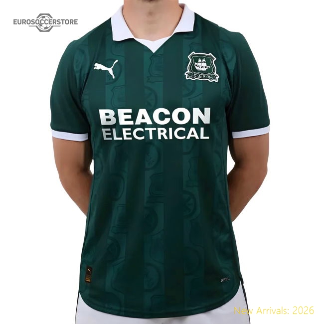 2025-2026 Plymouth Argyle Home Shirt - Authentic Design