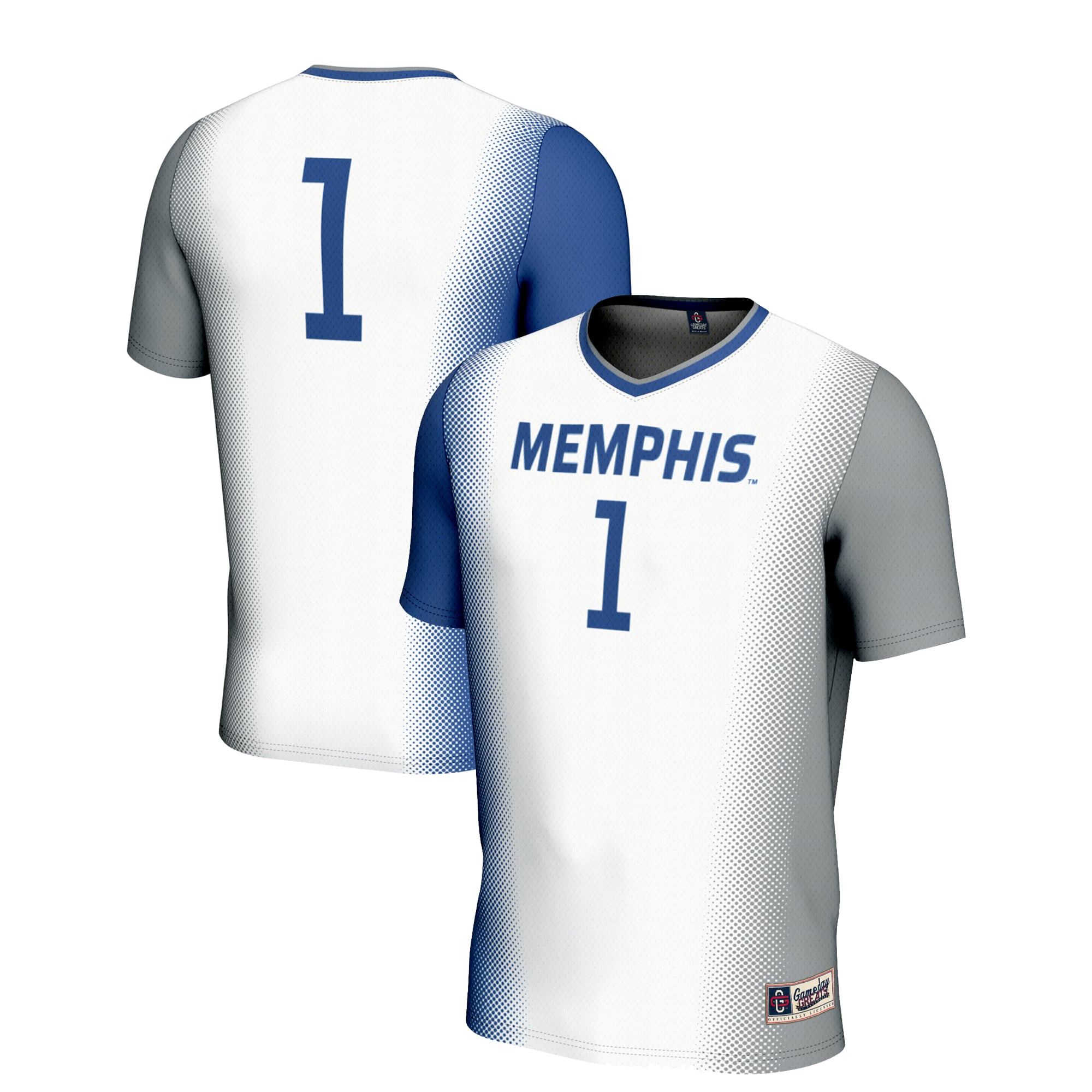 #1 Memphis Tigers GameDay Greats Youth Lightweight Women's Soccer Jersey - White