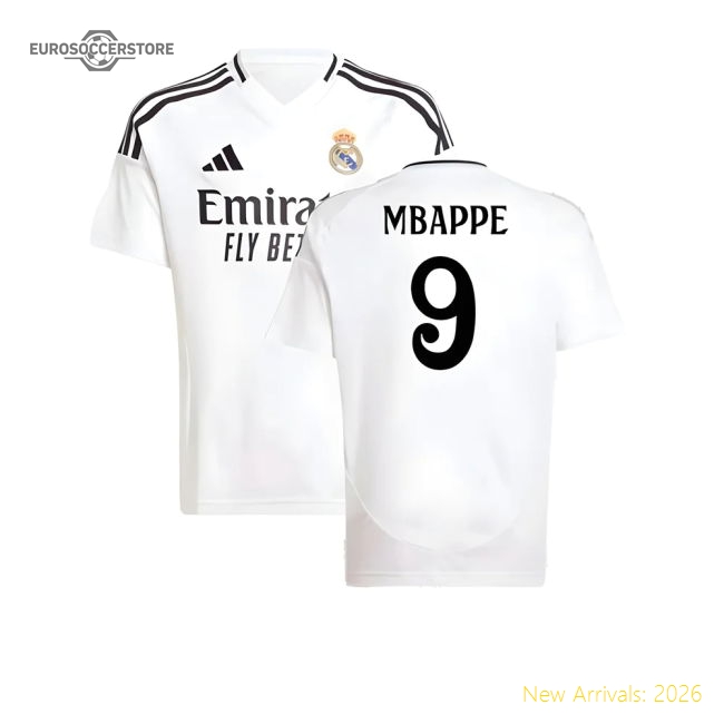 Best-Selling 2024-2025 Real Madrid Home Shirt (Kids) (Mbappe 9)