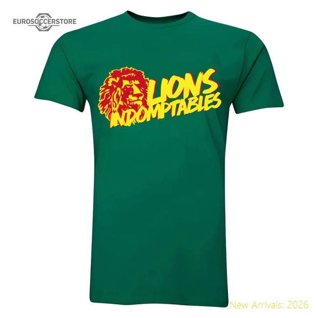 Excellent Cameroon National Team Lions Indomptables T-shirt (green)