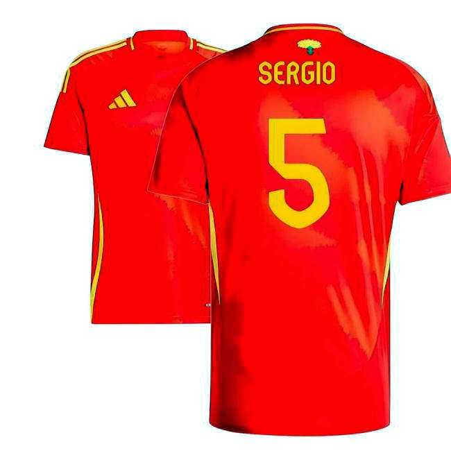 Spain Football Team Supporter Shirt - Adults Version (Sergio 5)