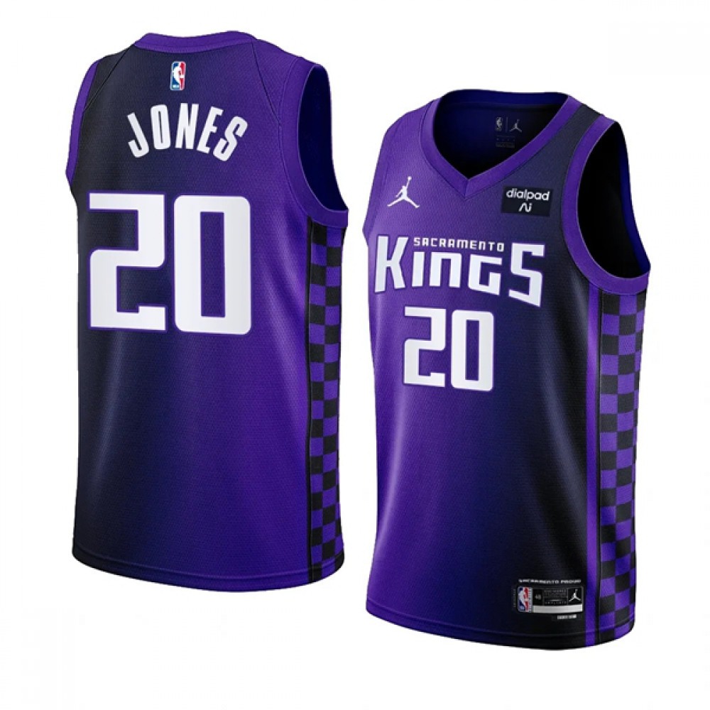 Vintage Men's Sacramento Kings #20 Colby Purple Basketball Jersey