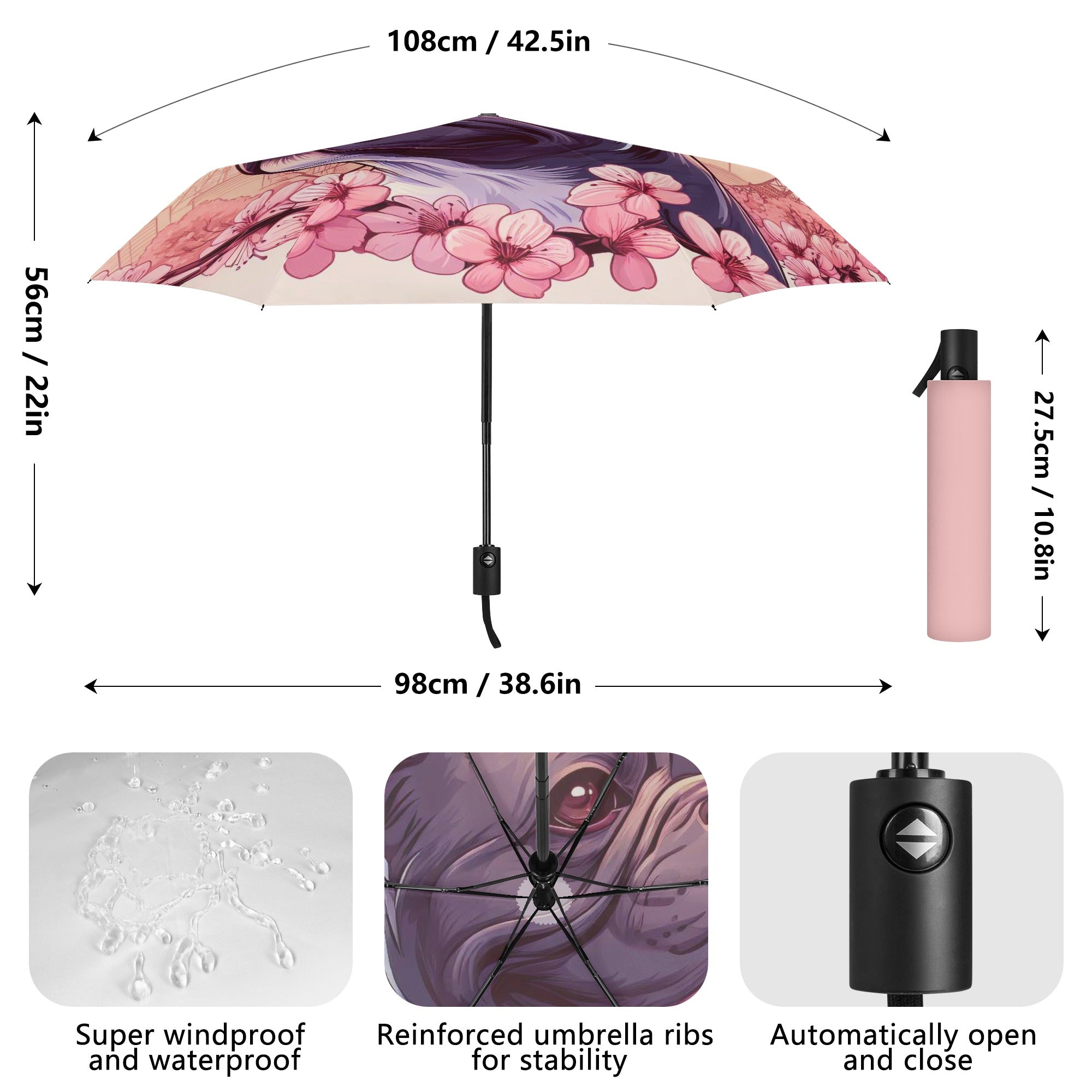 French Bulldog Lily Umbrella Cute Frenchie Essential