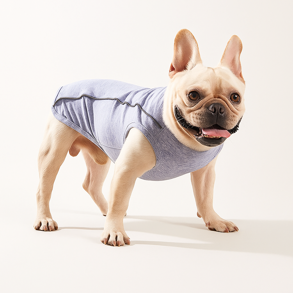 – Reflective Breathable Soft Sleeveless T-shirt Frenchie Themed Wear